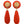Load image into Gallery viewer, Beaded Coral and Diamond Drop Earrings