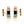 Load image into Gallery viewer, Bi-Color Tourmaline Bullet Cufflinks