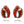Load image into Gallery viewer, Titanium, Coral and Diamond Large Creole Earrings