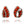 Load image into Gallery viewer, Titanium, Coral and Diamond Large Creole Earrings