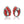 Load image into Gallery viewer, Titanium, Coral and Diamond Large Creole Earrings