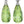 Load image into Gallery viewer, Titanium and Diamond Faceted Green Amber Drop Earrings

