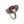 Load image into Gallery viewer, Red Spinel and Diamond Ring