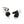 Load image into Gallery viewer, Black and White Horse Cufflinks