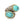 Load image into Gallery viewer, Titanium, Turquoise and Diamond Twin Ring Number One