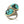 Load image into Gallery viewer, Titanium, Turquoise and Diamond Twin Ring Number Two