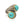 Load image into Gallery viewer, Titanium, Turquoise and Diamond Twin Ring Number Three