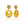 Load image into Gallery viewer, Yellow Diamond and Amber Drop Earrings