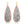 Load image into Gallery viewer, Icy Jade, Orange Sapphire and Diamond Long Drop Earrings
