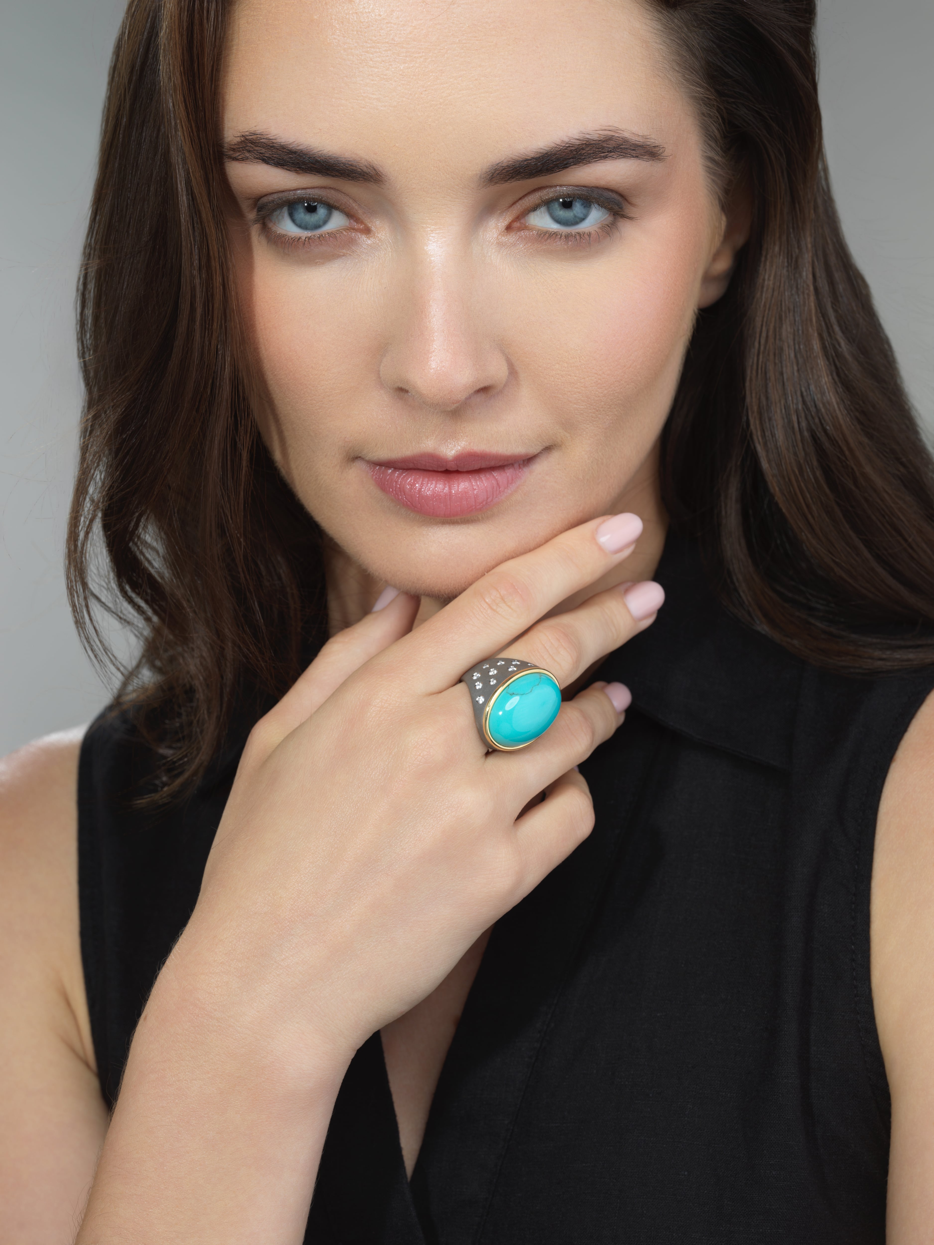 Titanium, Turquoise and Diamond Ring Number Two