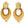 Load image into Gallery viewer, Vintage 18k Gold Door Knocker Earclips
