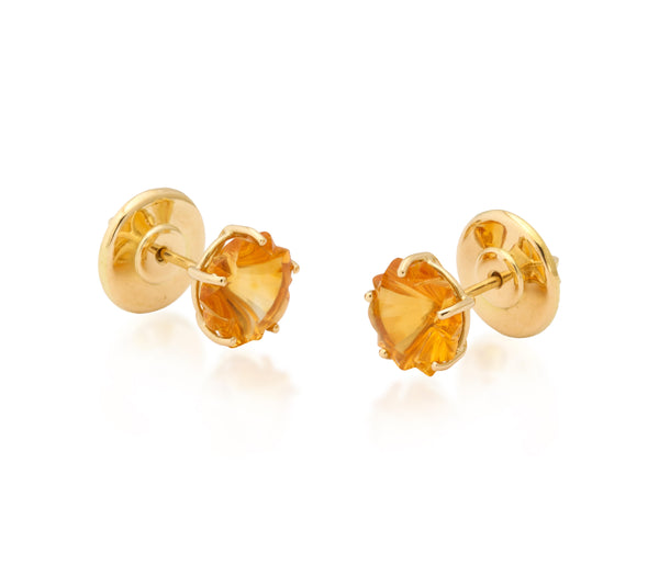 Special Cut Citrine Earrings