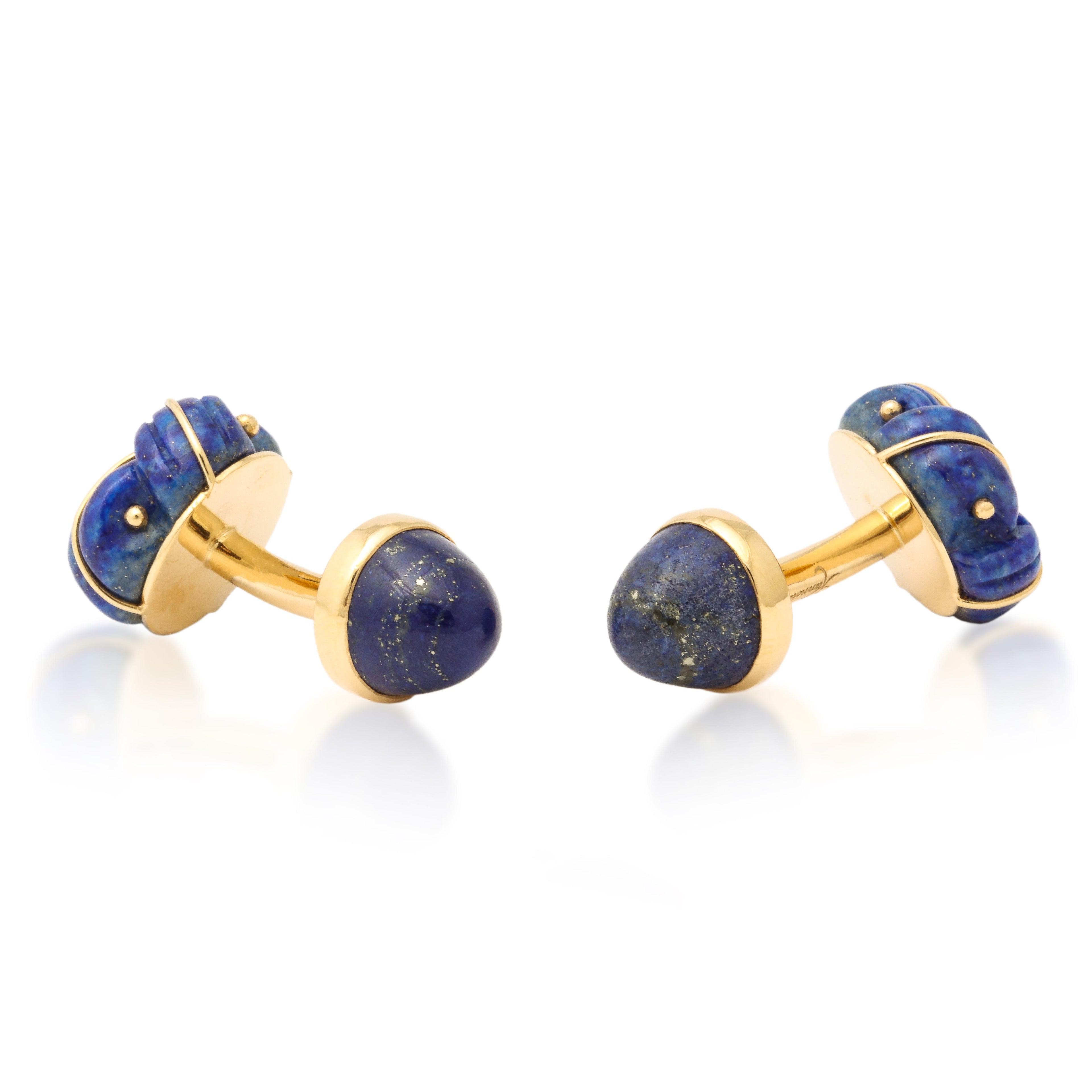 Lapis-Lazuli and Diamond Knot Cufflinks
