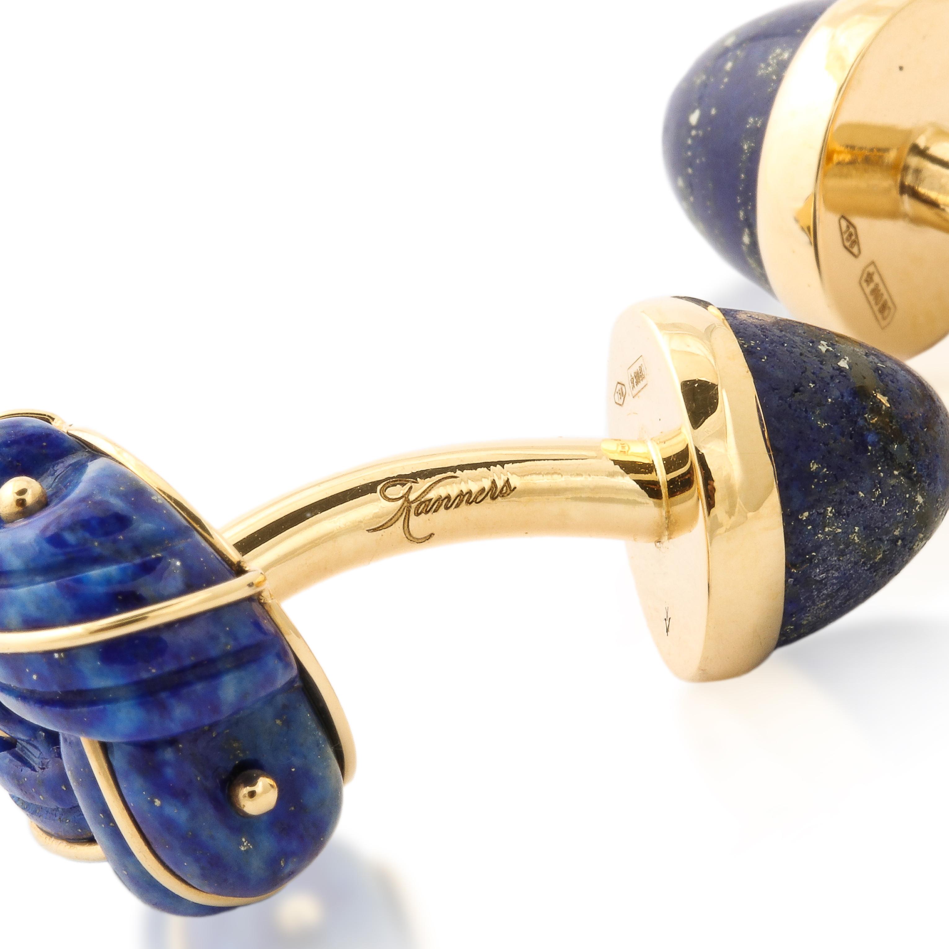 Lapis-Lazuli and Diamond Knot Cufflinks