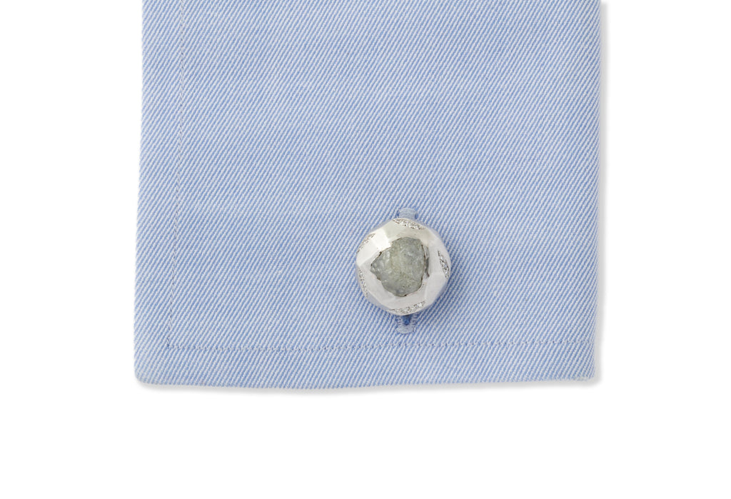 Natural Rough Diamond Cufflinks