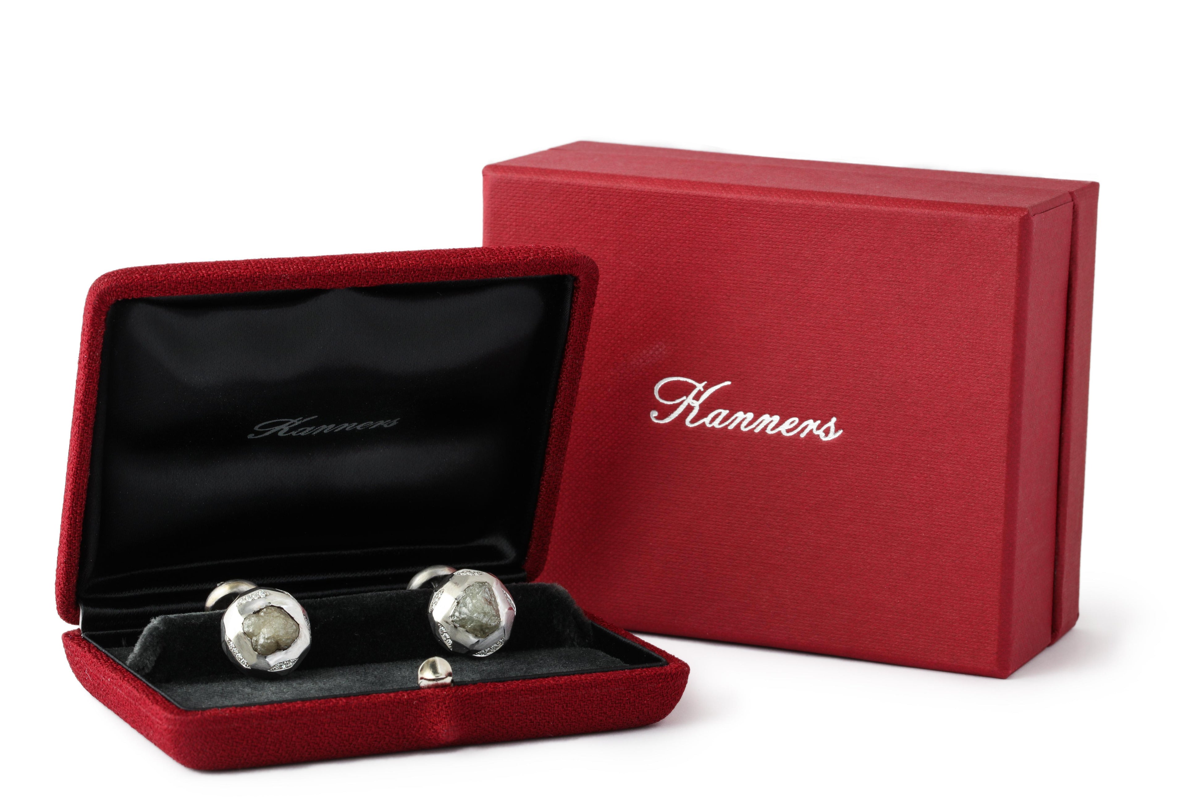 Natural Rough Diamond Cufflinks