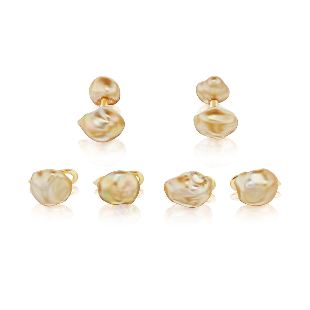 Golden Keshi Pearl Dress Set