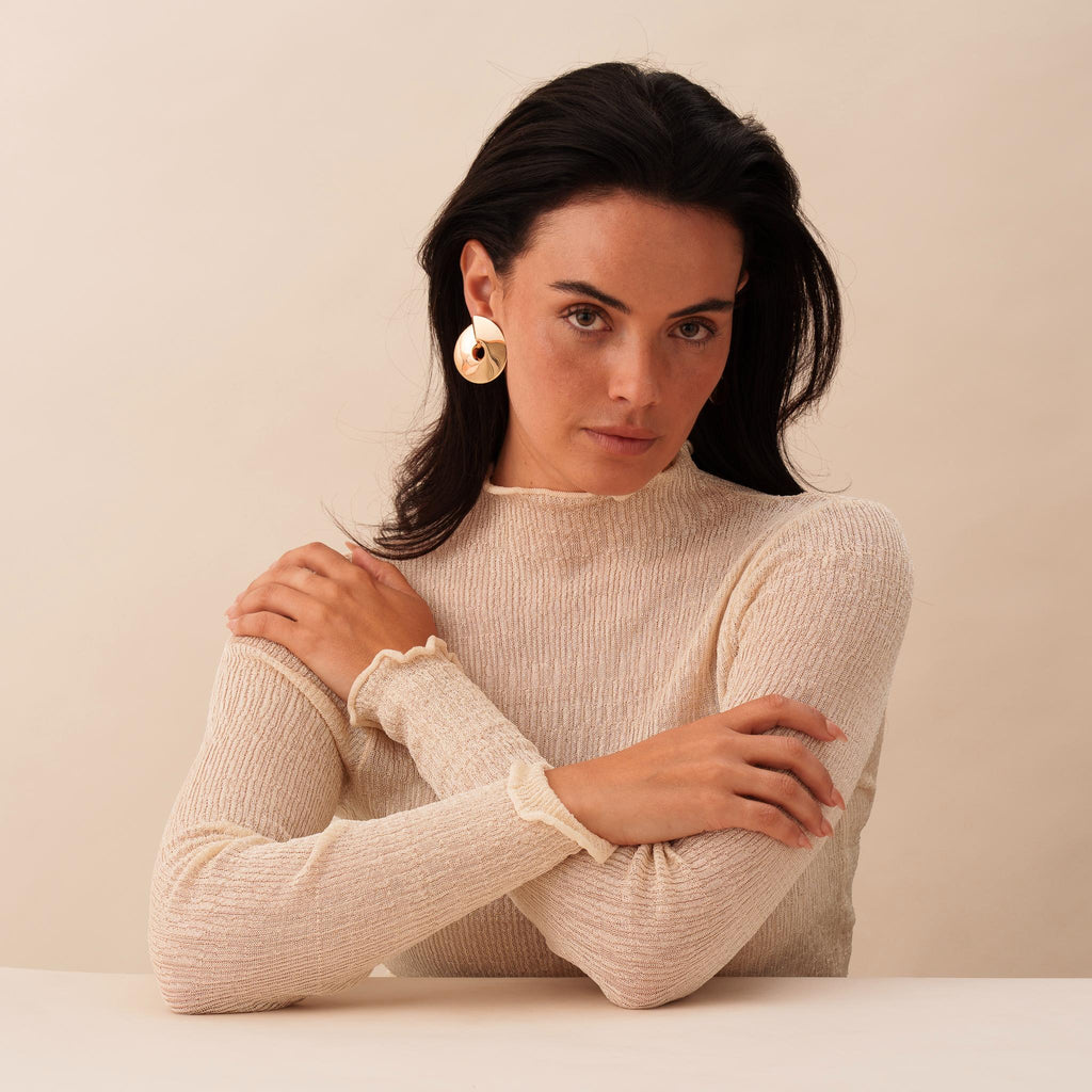 Vhernier 18k Rose Gold Verso Grande Earrings