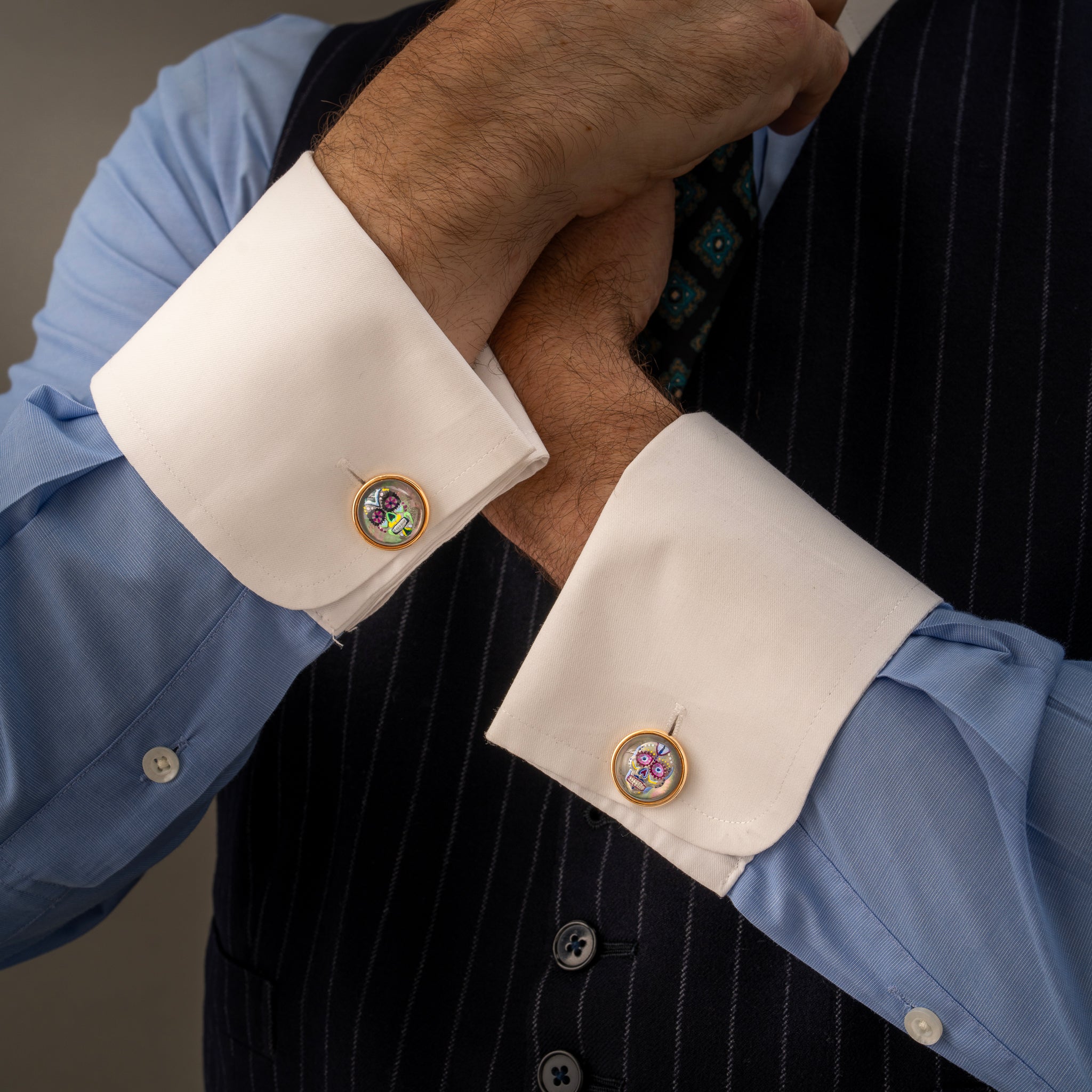Artistic Skull Cufflinks
