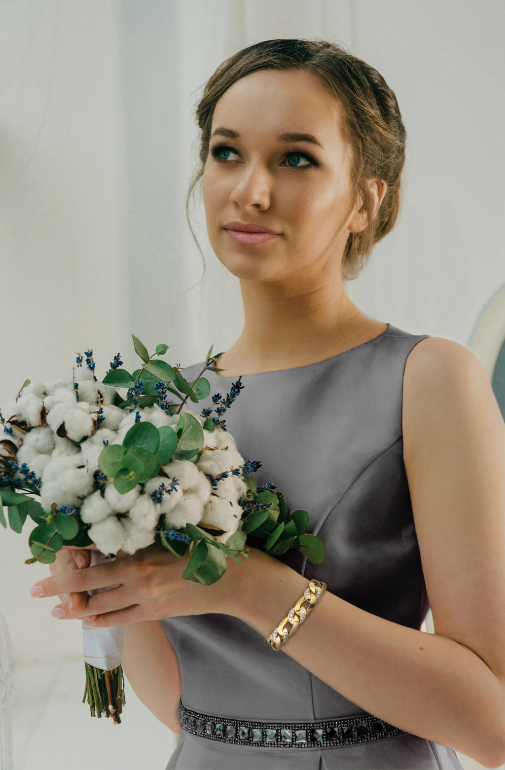 Pomellato 1970s Two Color Gold and Diamond Bracelet