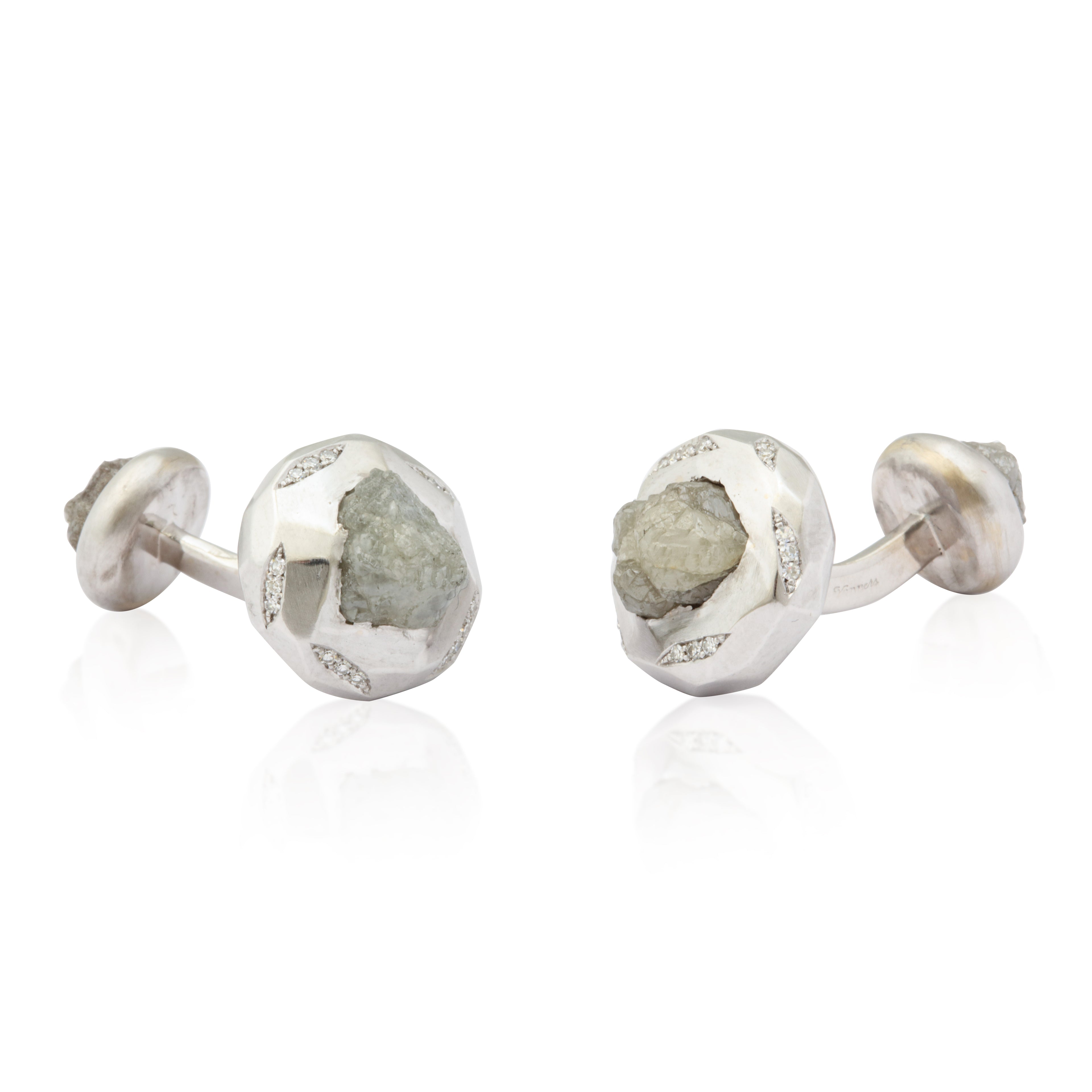 Natural Rough Diamond Cufflinks