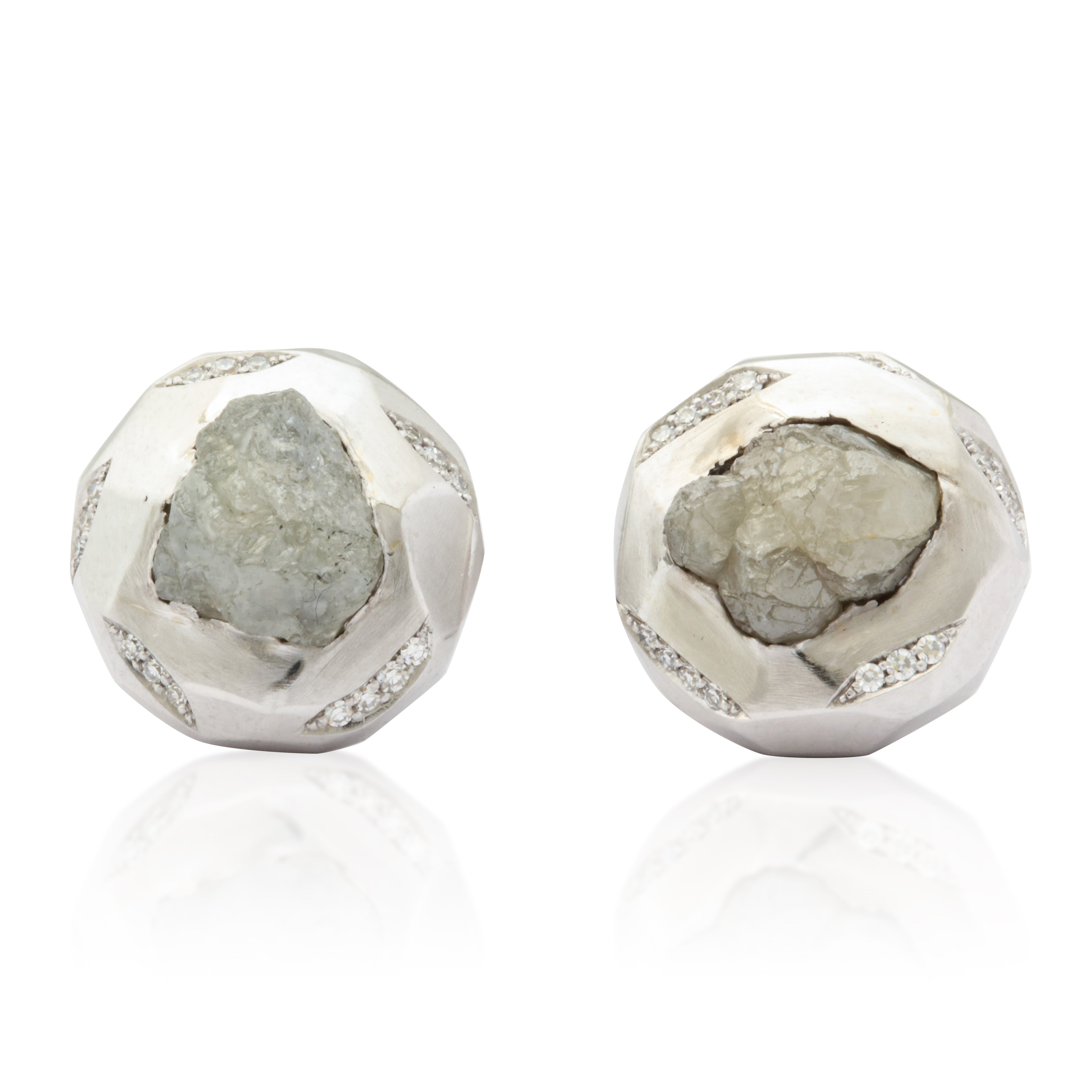 Natural Rough Diamond Cufflinks