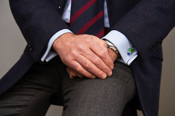 Tanzanite and Tsavorite Garnet Cufflinks