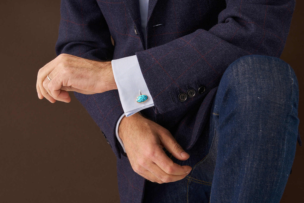 Kingman Turquoise Cufflinks