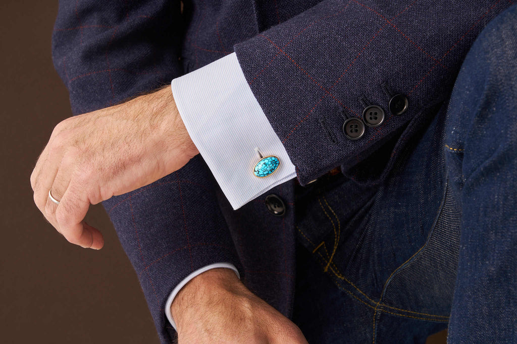 Kingman Turquoise Cufflinks