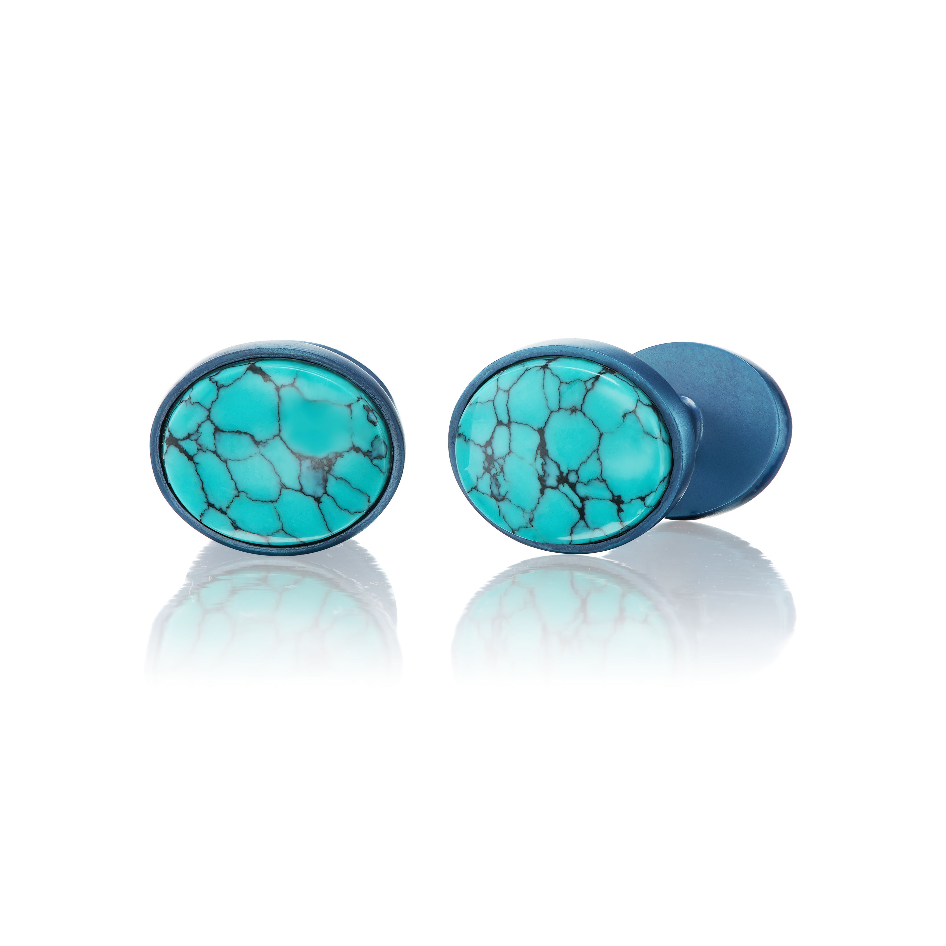 Cloud Mountain Turquoise and Titanium Cufflinks