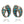 Load image into Gallery viewer, Titanium, Turquoise and Diamond Large Creole Earrings
