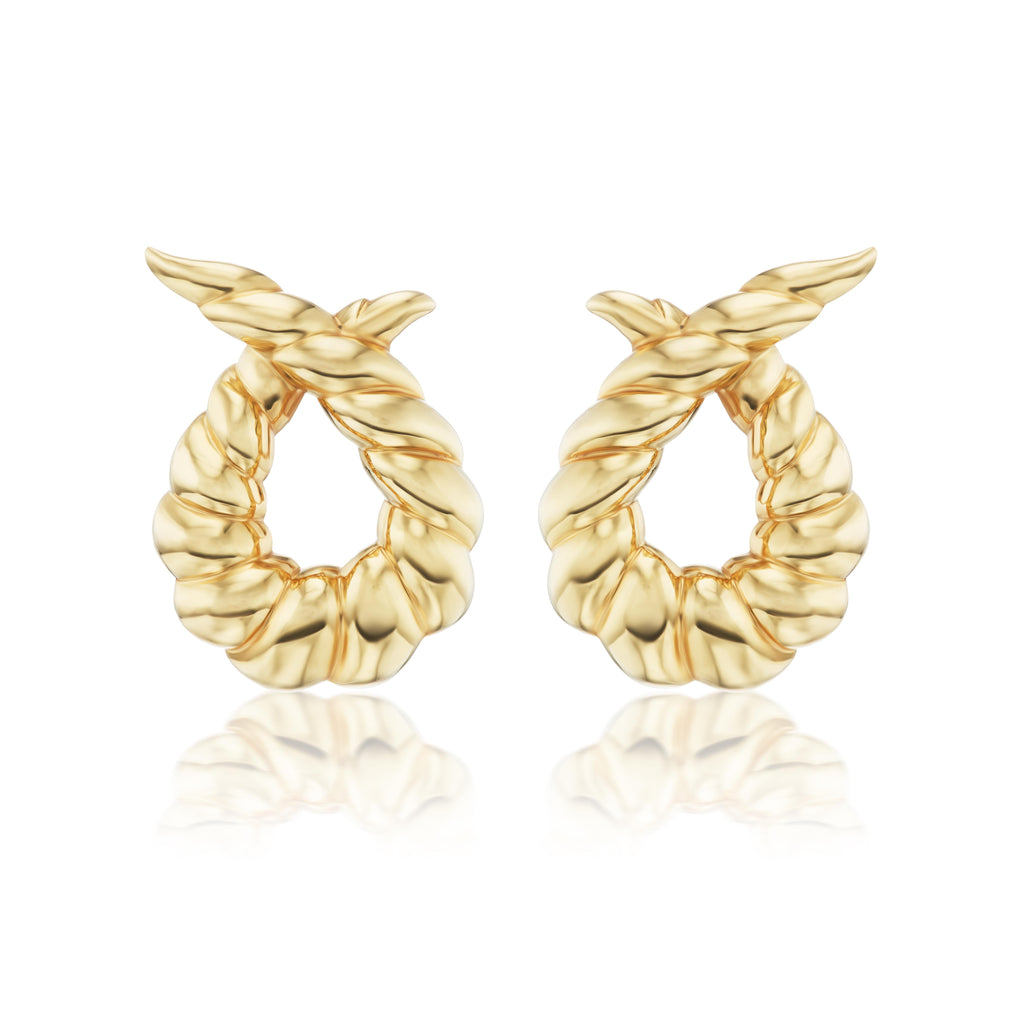 Verdura Twisted Horn Earclips