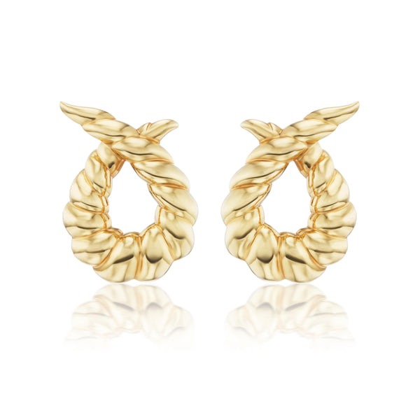 Verdura Twisted Horn Gold Earclips