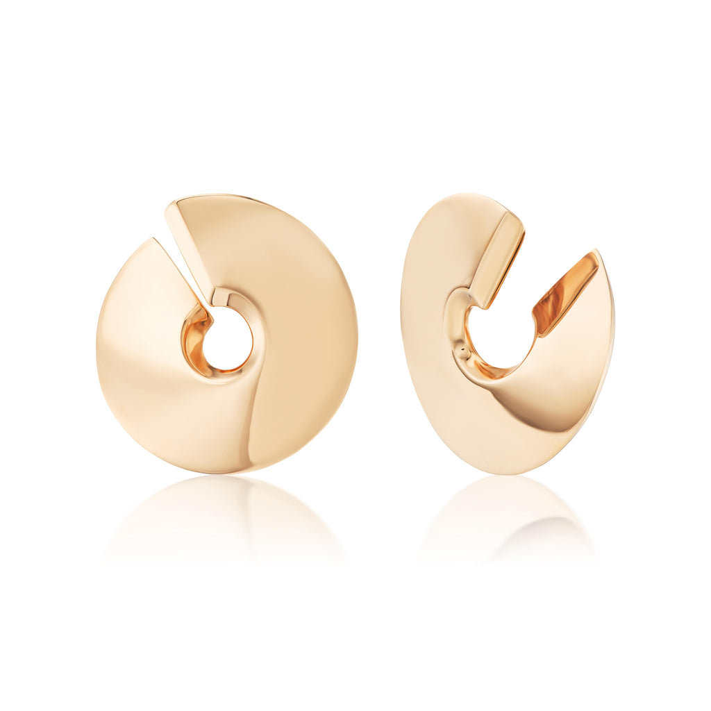 Vhernier 18k Rose Gold Verso Grande Earrings