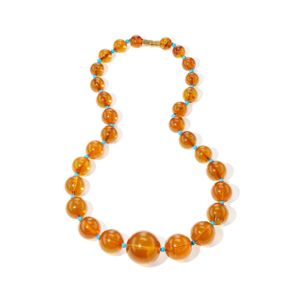 Amber and Turquoise Large Necklace