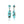 Load image into Gallery viewer, Turquoise and Emerald Drop Earrings
