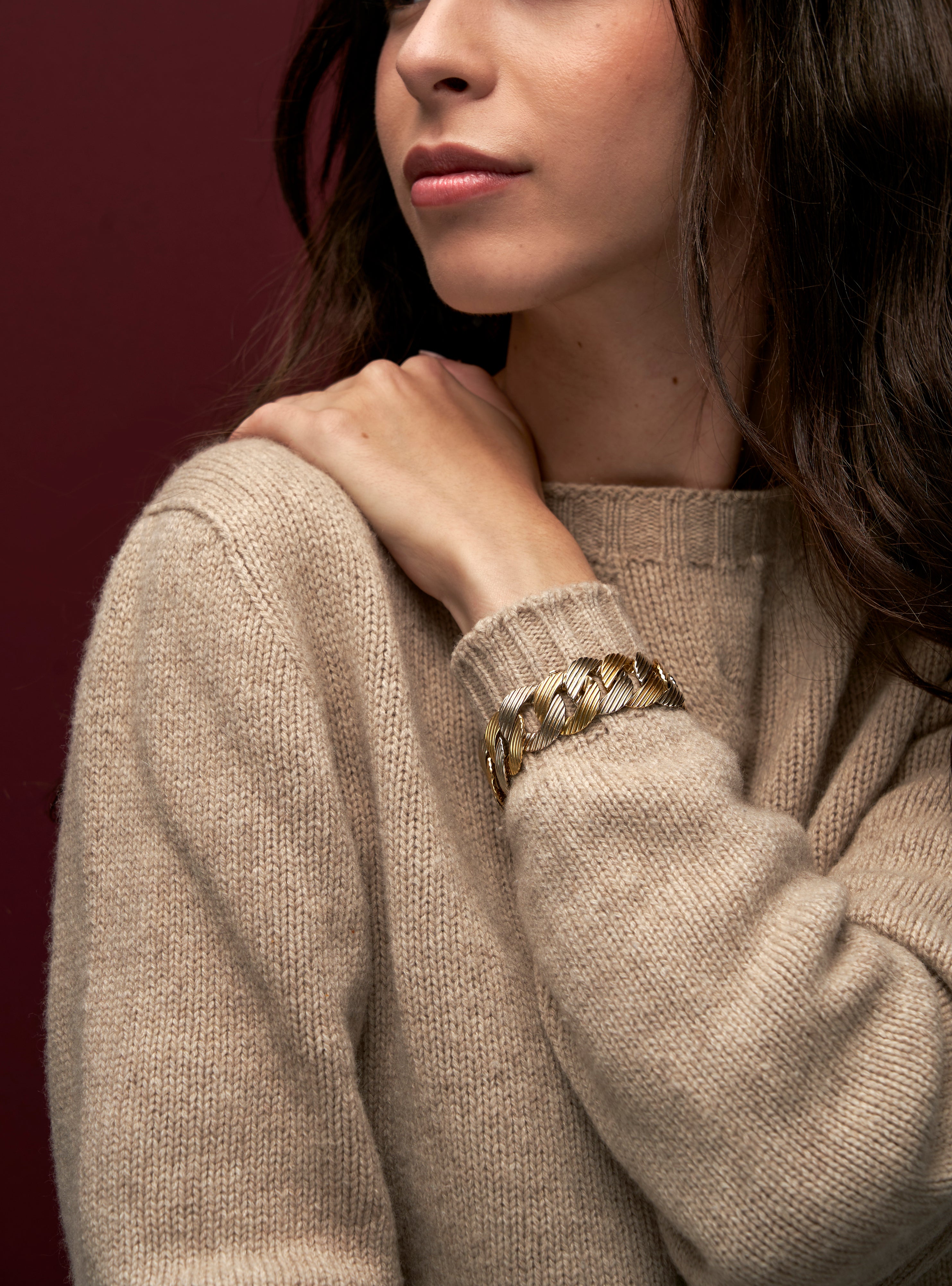 Pomellato 1970s Two Color Gold Bracelet